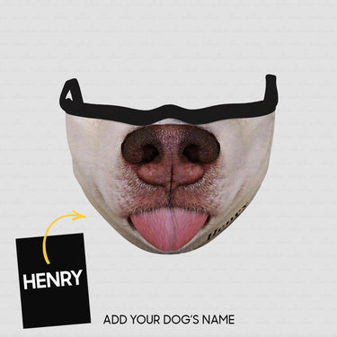 Personalized Dog Gift Idea - Samoyed Tongue Out Zoom In For Dog Lovers - Cloth Mask